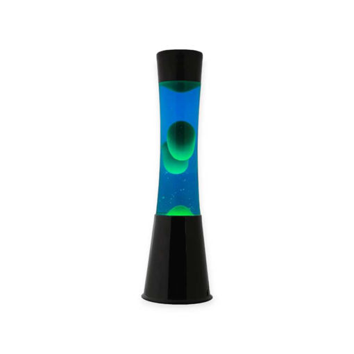 Picture of LAVA LAMP BLACK BASE, BLUE LIQUID/GREEN WAX 40 CM